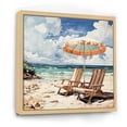 thumbnail image 2 of Designart "Beach Chairs Beautify Scenery III" Nautical & Beach Floater Framed Canvas Art Print, 2 of 7