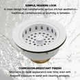 thumbnail image 5 of Westbrass 3-1/2" Post Style Kitchen Sink Basket Strainer, Powder Coat White (2-Pack), 5 of 11