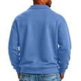 thumbnail image 4 of Men's Polo Collar Sweatshirt Long Sleeve Pullover Top with Chest Pocket Relaxed Casual Fall Sweatshirts, 4 of 6