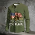 thumbnail image 5 of 250 Anniversary Usa Shirt for Mens Long Sleeve American Flag Graphic T Shirts Patriotic Henley Button Raglan Tees Tops Casual Lightweight Clothes, 5 of 6