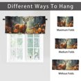 thumbnail image 6 of Forest Deer Curtain Valances Spring Farmhouse Animals Rustic Colorful Flowers Thermal Insulated Room Darkening Curtain for Dinning Room 54 by 18 in, 1 Panel, 6 of 6