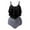 Gray, variant on Womens Clearance Bikini with Chest Pad without Steel Support Strap Split Swimsuit Beach Two Piece Set Gray