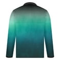 thumbnail image 3 of Mens Golf Shirts Long Sleeve Pullover Button Collared T-Shirts Casual Gradient Polka Dot Printed Breathable Going Out Athletic Workout Tees Tops, 3 of 4