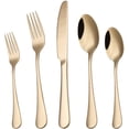thumbnail image 1 of 20-Piece Flatware Set, Gold ,Silverware Set,Stainless Steel Tableware Cutlery Set for 4,Dishwasher-safe, 1 of 7