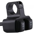 thumbnail image 2 of Motorbike Handle Control Button, Black 3 Way CNC Aluminum Alloy Motorcycle Handlebar Switch 12V 16A  For Spotlight For Headlight, 2 of 8