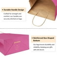 thumbnail image 6 of BagDream 100 Pack Medium Pink Valentine's Day Gift Bags with Handles, 8x4.25x10.5" Kraft Paper Wrapping Bags Goodie Candy Gift Bags for Easter Wedding Baby Shower Party Favors Supplies, 6 of 11