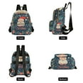 thumbnail image 4 of FORMRS Mini Backpack Purse for Women Travel Daypack Casual Shoulder Bag, Blue Christmas Santa, 4 of 7