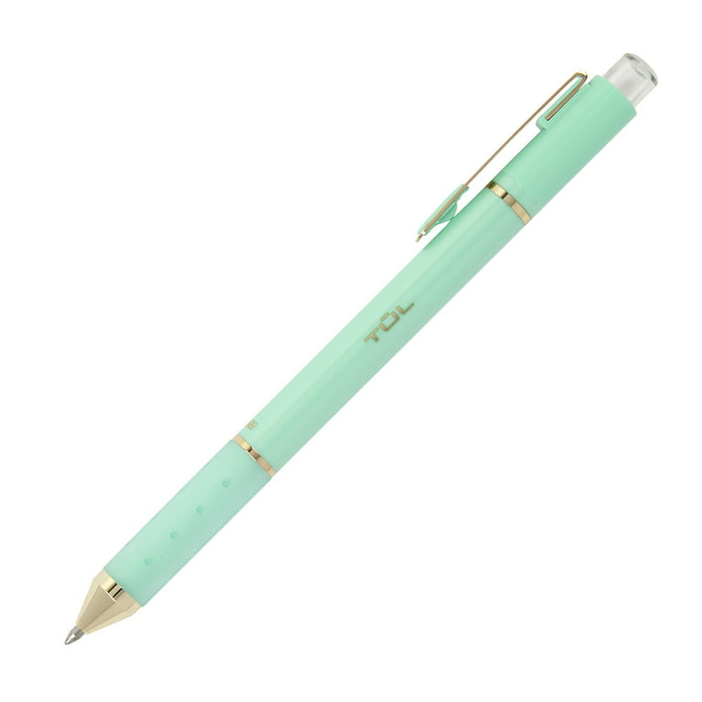 TUL Metallic Retractable Gel Pens, Medium Point, 0.8 mm, Assorted Metallic Barrel Colors, Assorted Ink Colors, Pack of 4 Pens