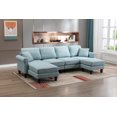 thumbnail image 3 of Luccalily Convertible Sectional Sofa Couch, 5 Seats U-Shaped Wide Reversible Couch Accent Sofa with Solid Golden Legs, Upholstered Accent Sofa Couches Wide Chaise Lounge for Living Room,, 3 of 14