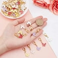 thumbnail image 2 of 1 Box 50Pcs Stitch Markers Crochet Stitch Marker Enamel Butterfly Charms Clip On Removable Lobster Clasp Charm Locking Knitting Markers for DIY Weaving Sewing Knit Quilting Needle 0.2/pc, 2 of 9