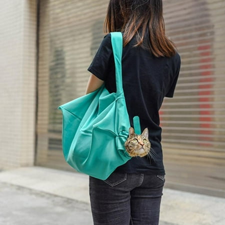 Prettyui Pet Portable Breathable Shoulder Bag Outdoor Travel Sling Carrier For Puppy  Cats  Hands Free Shoulder Pet Pouch And Tote