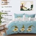 thumbnail image 3 of Sweet Gnomes Duvet Cover Set King Size, Bee Dwarf Daisy Duck Green 4 Piece Soft Microfiber Bedding Set with 1 Duvet Cover, 1 Flat Sheet, 2 Pillowcases, 3 of 9