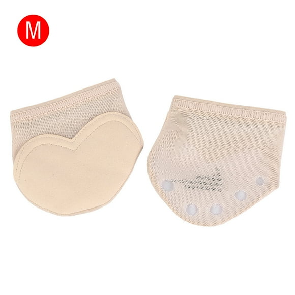 Coussins de Patte de Danse Demi-Semelle Patte d'Avant-pied Couvre 1 Paire de Lanière de Pied 5 Orteils Patte Pad Ballet Danse avant-Pied Demi Chaussures de Protection M
