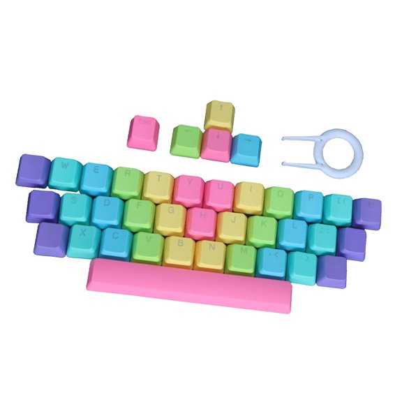 LEORX 1 Set Key Caps for Keyboard with Rainbow Color Design