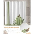 thumbnail image 4 of Fall Thanksgiving Shower Curtain Autumn Pumpkin Shower Curtains for Bathroom Decor Green Pumpkin Bath Curtains Sets with Hooks for Autumn Thanksgiving Decor Fabric Waterproof Extra Long 84" X 72", 4 of 6