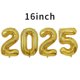 thumbnail image 2 of Juego de 5 globos grandes 2025 - Suministros para fiestas de Nochevieja Globos 2025 dorados - Decoraciones de Año Nuevo 2025 - Globos de Año Nuevo 2025, 2 of 5