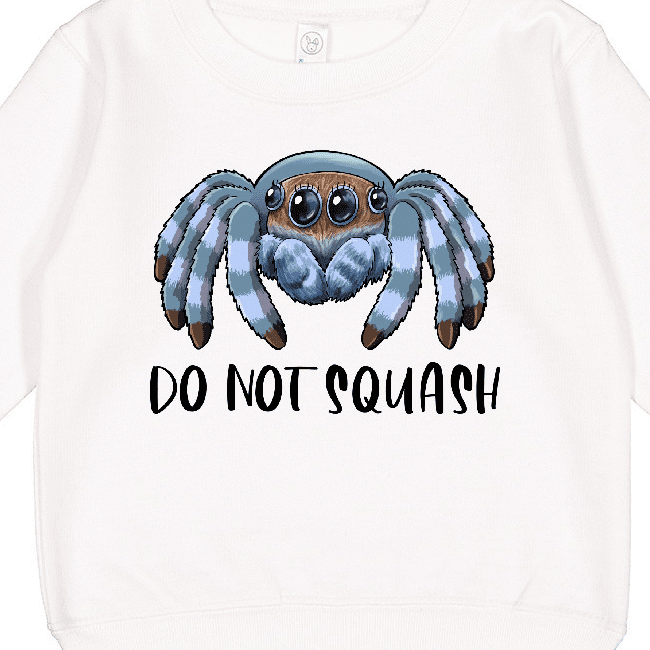 Inktastic Do Not Squash Cute Jumping Spider Toddler Sweatshirt
