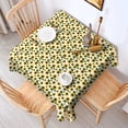 thumbnail image 2 of White Sunflower Pattern Square Tablecloth,Waterproof Square Table Cover,Wipeable Spillproof Washable Table Cover for Home Kitchen Party Decor 42"X42"(107x107cm), 2 of 6