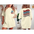 thumbnail image 2 of ALLTB American Flag Oversized Shirts Women American Flag Peace Sign Hand Tshirt 4th of July Patriotic Short Sleeve Tee, 2 of 6