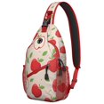 thumbnail image 1 of Papaya Tropical Fruit Print Sling Backpack, Lightweight and Durable Crossbody Bag with Classic Exotic Pattern, Cute Kawaii Cartoon Design, Multi-Functional Storage for Papaya Lovers, 1 of 6