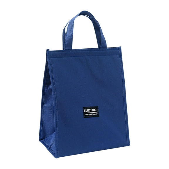 Insulated Lunch Bag with Double-Sided Mesh and Front Pocket, Reusable Tote for Work, School, Picnic, Travel, Keeps Food Fresh and Warm