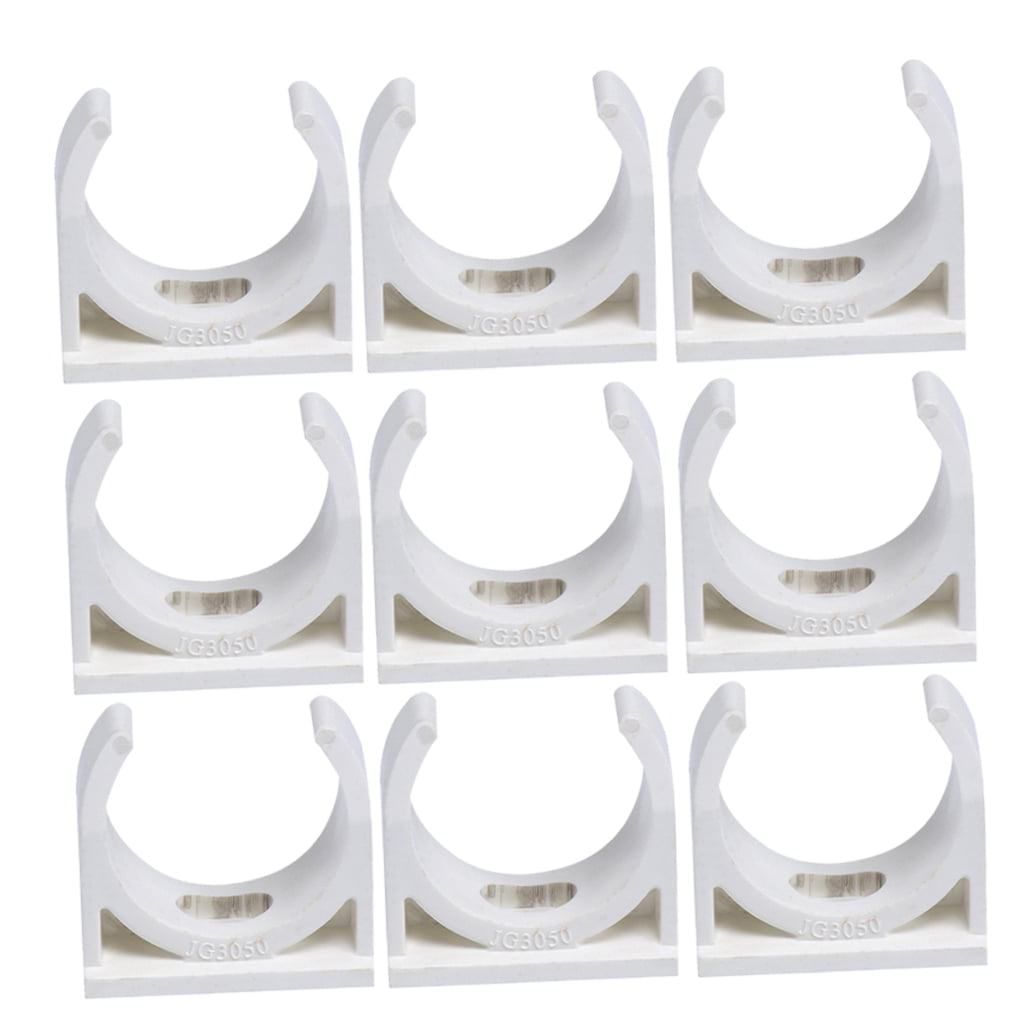 FRCOLOR 50pcs U Shape 32MM Clamp Fixed Support Riding Horse Clamp Clasp (White)