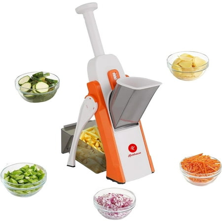 

Mandoline Slicer Multifunctional Vegetable Slicer Dicer Chopper With Thickness Adjuster 30+ Different Cutting Style (ORANGE)