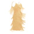 thumbnail image 2 of IBTOM CASTLE Fringe Tassel 1920s Flapper Dress for Girls Latin Dance Dress Gatsby Party Ballroom Competition Performance Solo Salsa Outfit Gold, 2 of 7