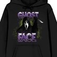 thumbnail image 2 of Ghostface Neon Spray Ghostface Women's Black Long Sleeve Hooded Sweatshirt-3XL, 2 of 2
