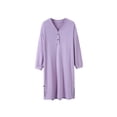 thumbnail image 1 of Qarigey Botones de camisón Transpirable Bolsillos de manga larga Invierno Mujer Ropa de dormir Ajustable Piel Amigable Vestido de dormir Pijama Pijama METRO Qarigey AP012969-01, 1 of 6