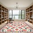 thumbnail image 2 of ODIKA 2'x3' Machine Washable Non-Slip Area Rug, Oriental Pink High Traffic Rug, Pink, 1084761, 2 of 7