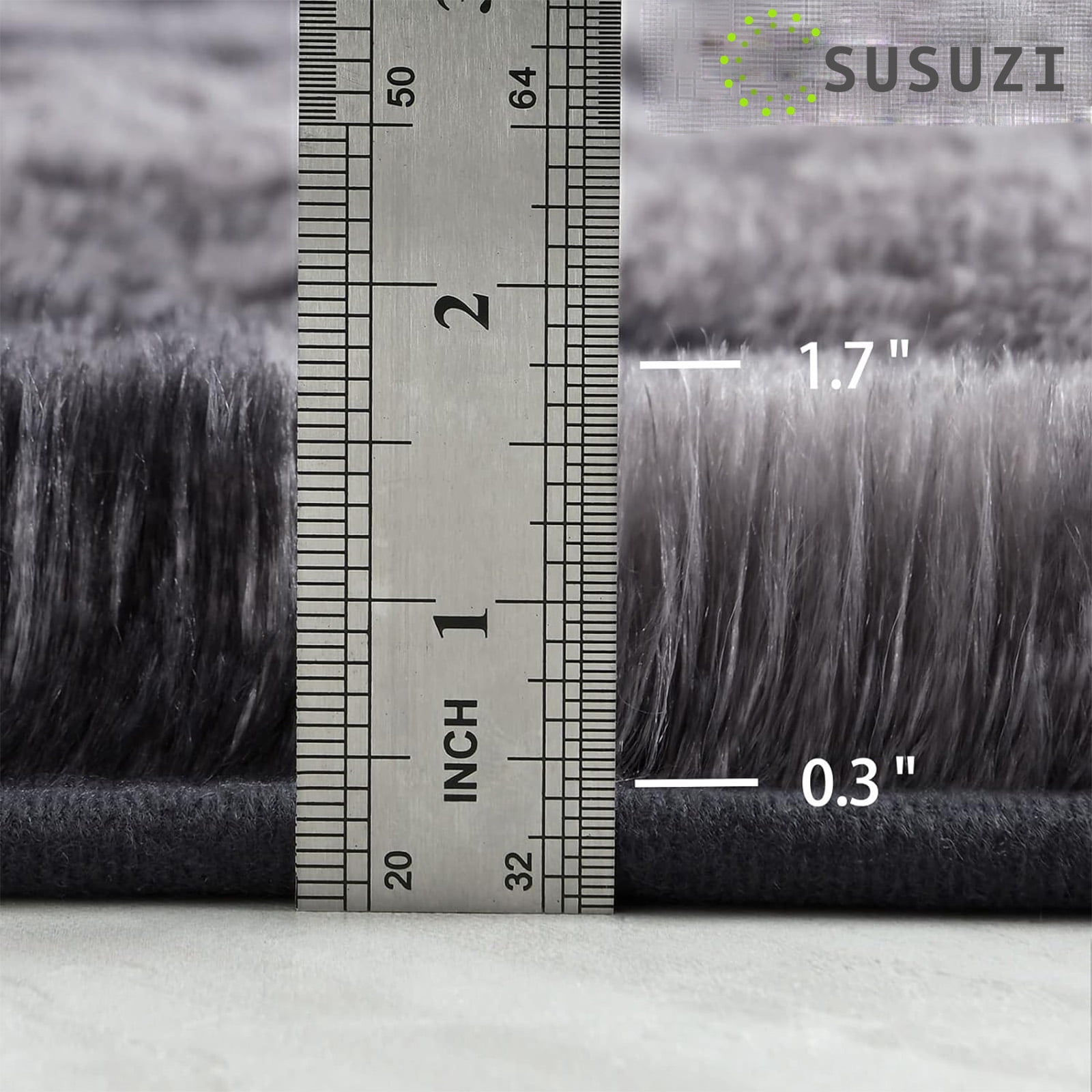 SUSUZI 5 x 7 ft Shaggy Area Rugs for Bedroom Living Room Modern Large Fluffy Floor Rugs Plush Soft Carpet Rugs Home Décor, Charcoal Gray