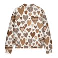 thumbnail image 5 of COEQINE Women's Short Bomber Jacket Zip Up Loose Fit Short Jackets Loose Fit Stand Collar Cropped Coats 2025 Fall Fashion Varsity Shacket Y2k Tops, XX-Large, Brown Heart Zebra Leopard Print, 5 of 7