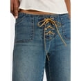 thumbnail image 4 of No Boundaries Lace Up Waist Bootcut Jeans, 33" Inseam, Women's XXS-XXL, 4 of 5