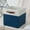 Dark Blue, variant on Uandlove Collapsible Fabric Storage Baskets 12x12x12 Inch, Foldable Cloth Storage Bins with Handles for Closet, Shelf, Toy Organization, Green Two-Tone Farmhouse Home Decor Cube