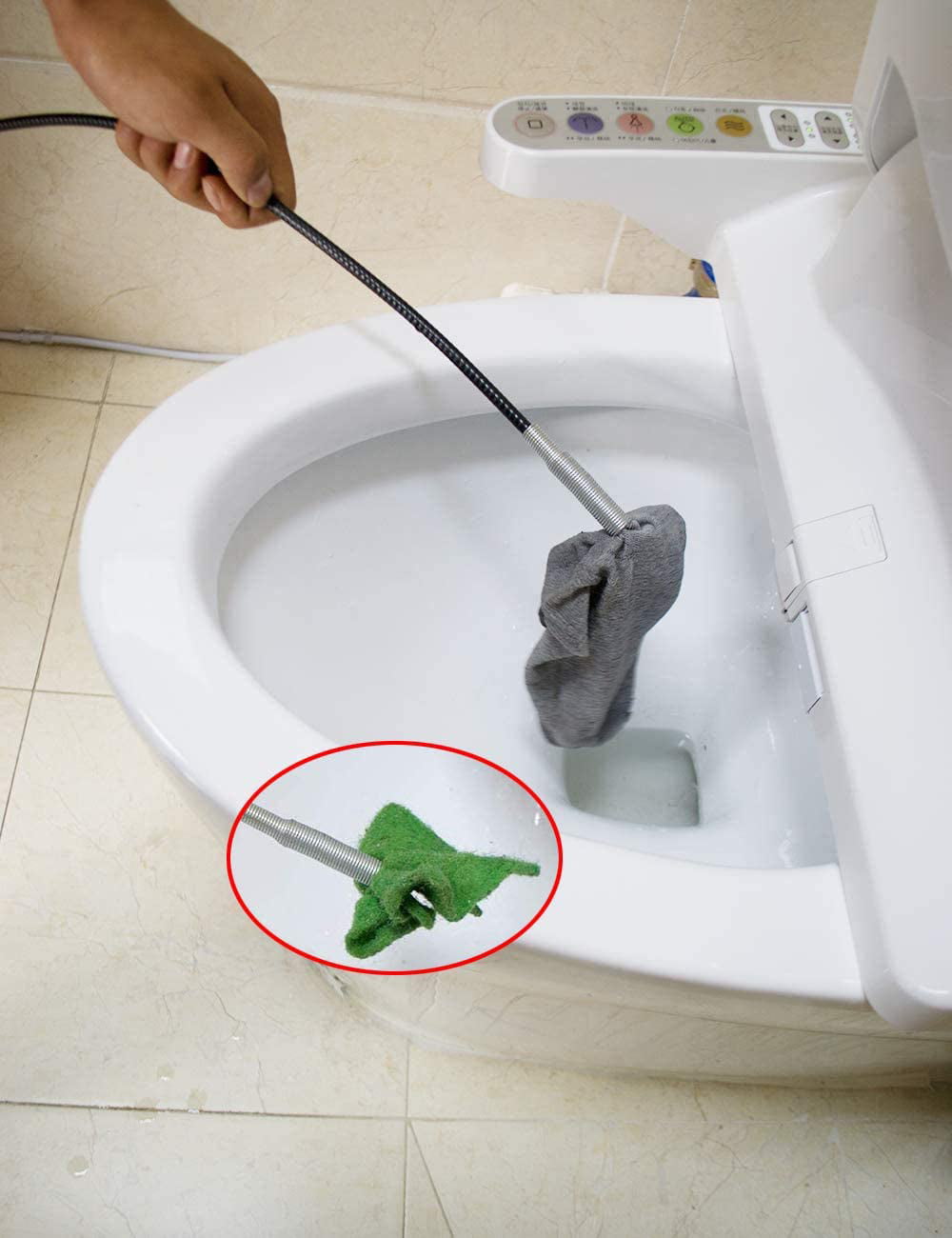 90cm/35.43 Inch Sink Drains Grabber Tool Flexible Long Reach Claw Pick Up  Narrow Bend Curve Floor Drain Sewer Spring Grip Cleane