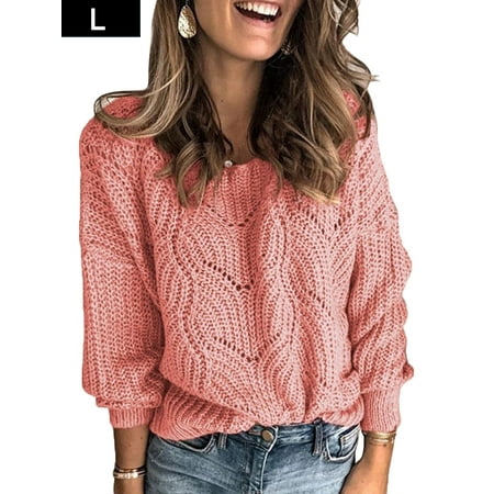 

Viugreum Women V Neck Long Sleeve Knit Sweater Mohair Jumper