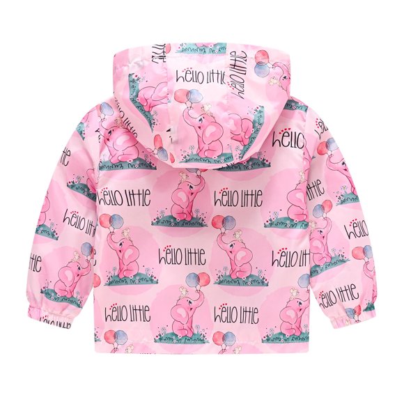 Manteau Coupe-Vent à Capuche pour Tout-Petits Enfants Bébés Garçons Filles, Mode, Mignon, Fleurs Dessin Animé, Motif Lapin