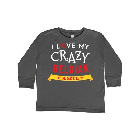 

Inktastic Belgian family crazy for dark Gift Toddler Boy or Toddler Girl Long Sleeve T-Shirt