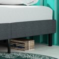 Amolife Queen Size Upholstered Platform Bed Frame with 24 Wooden Slats
