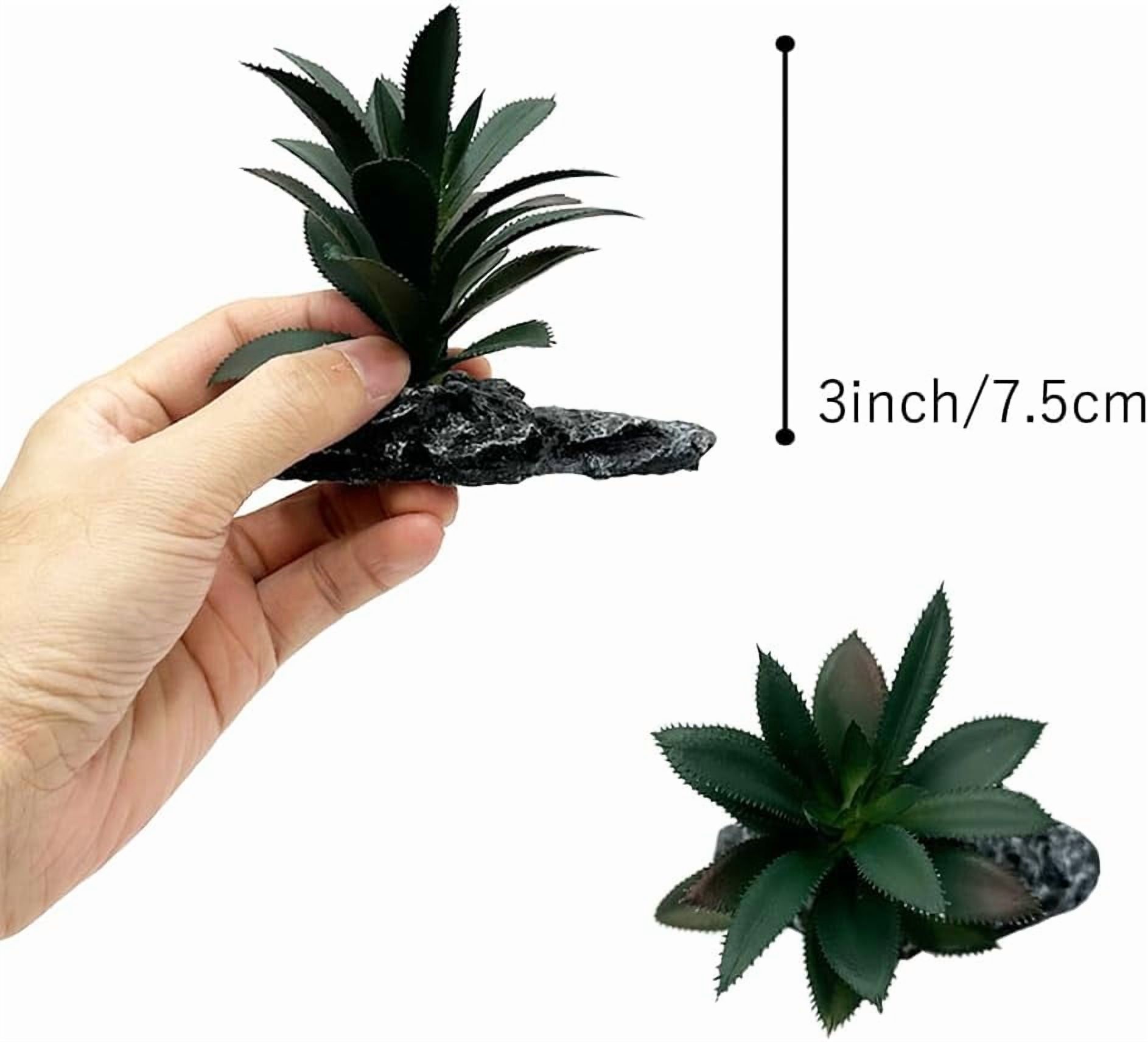 Reptile Artificial Plants Succulent Terrarium Decor Desert Rainforest Plant Lizard Beard Chameleon Gecko Snake Amphibious Sea Turtle Tank Accessory