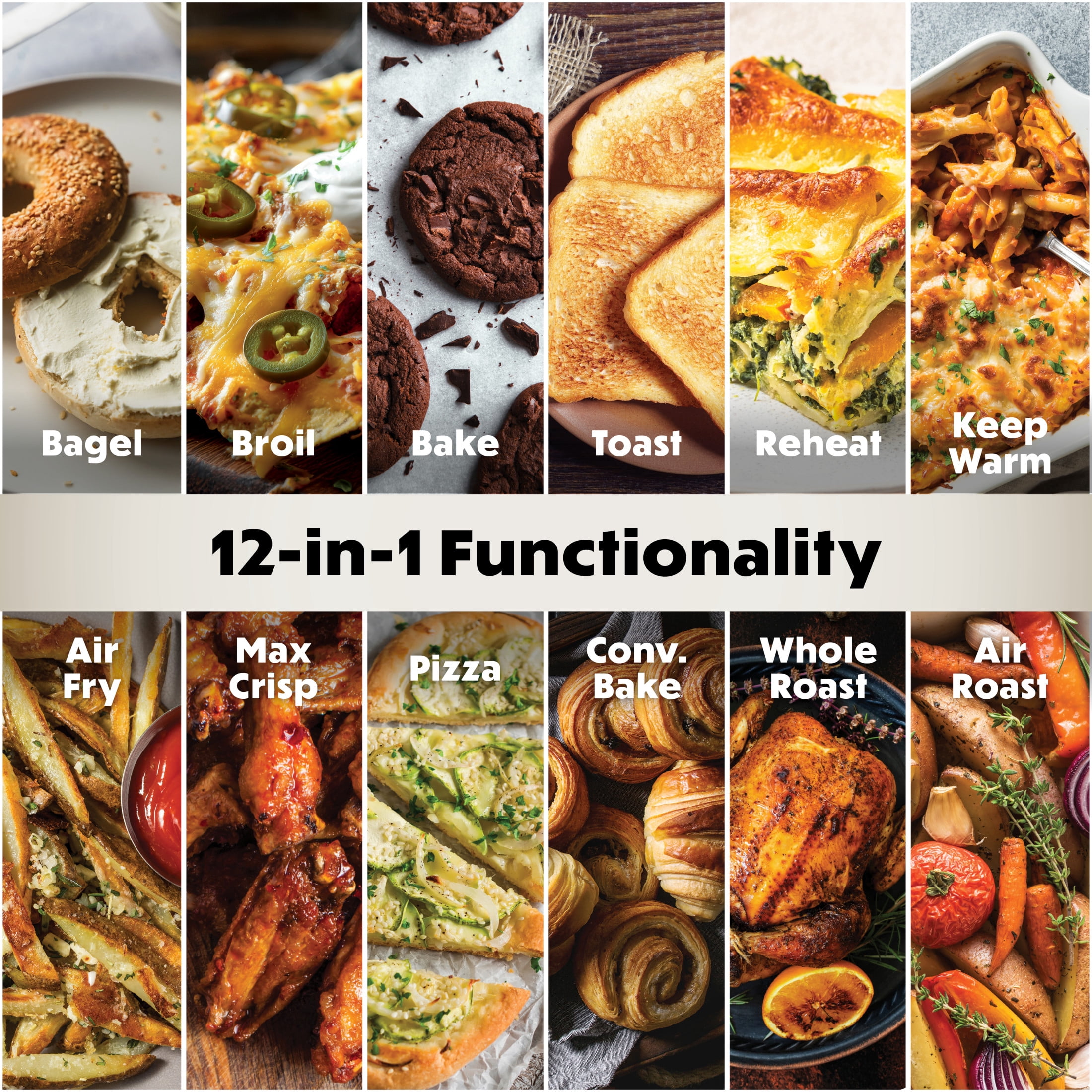 Ninja Double Oven Pro Smart XL Countertop Oven & Air Fryer, 12-in-1, XL Family Sized, Smart Finish with DualZone Technology, DCT801BL Cyberspace