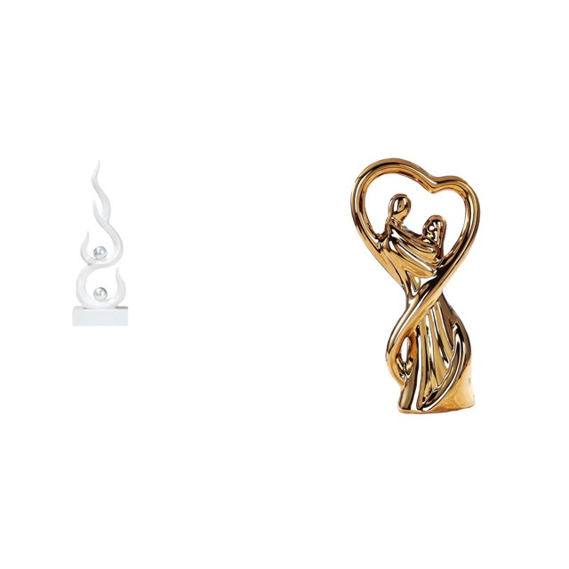Escultura De Pareja De Llamas Modernas, Figura De Resina Abstracta, Adorno Para Amantes Del Fuego, Regalo Para Aniversario, Patio, Oficina, Estantería, Familia