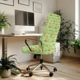 thumbnail image 3 of SCRAWLGOD Groundhog Carrot Green Computer Office Chair Cover Easy to Install Comfortable Boss Chair Slipcovers Washable Breathable Chair Covers for Office Desk Chairs, L, 3 of 7