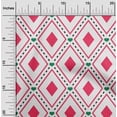 thumbnail image 2 of oneOone Cotton Flex Magenta Fabric Check Craft Projects Decor Fabric Printed By The Yard 40 Inch Wide, 2 of 4