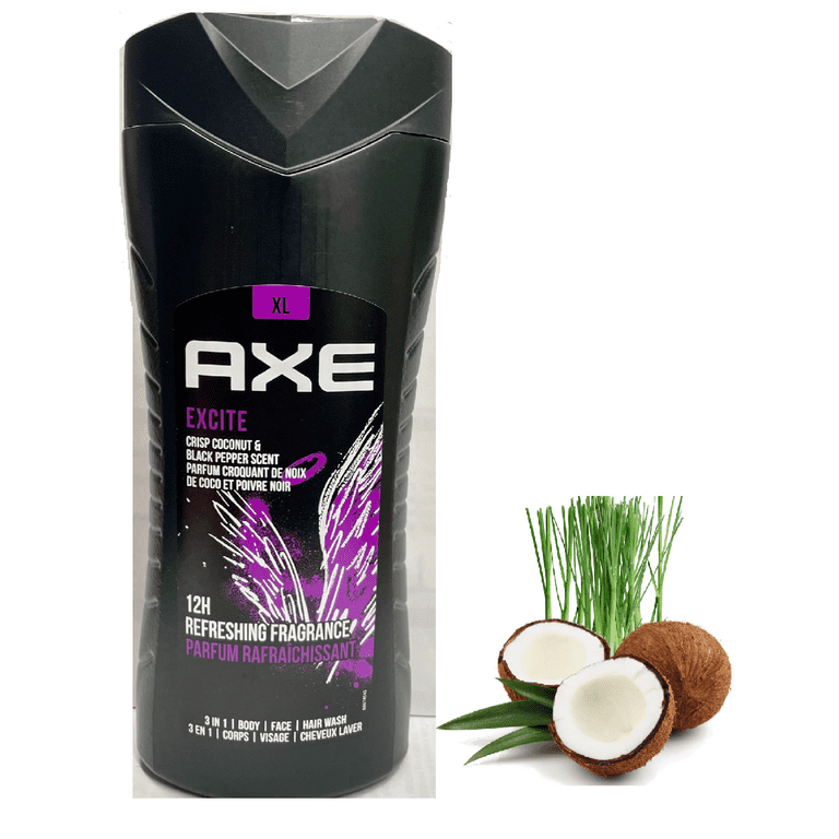 Axe Body Wash Excite 13.5 fl oz 3-in-1 Refreshing Scent with
