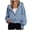 Blue, variant on Women's Fashion Hoodie Full Zipper Short Sweatshirt Casual Comfort Gym Top Tan Hoodie Womens Zippe Hoodie Casual Clothe Oversize Hoodies Women Knitted Hoodie Sweater for Women Comfy Hoodies