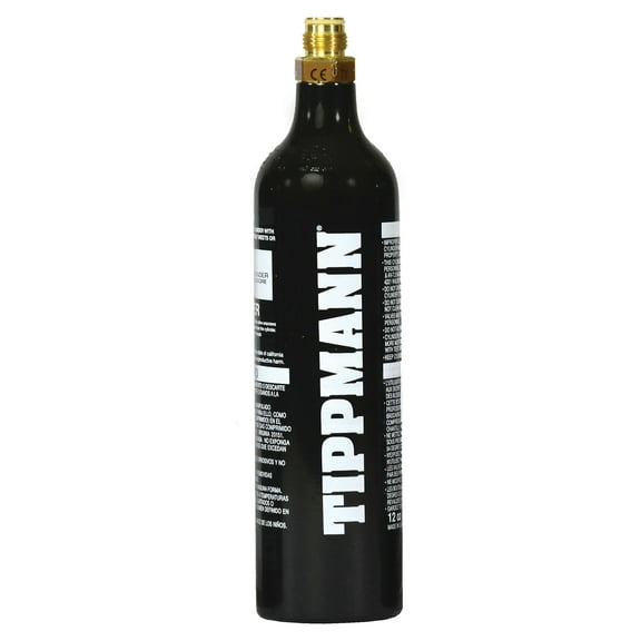 Tippmann 12 oz Aluminum CO2 Paintball Air Tank, Black