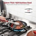 thumbnail image 4 of 18/8 Stainless Steel Kitchen Tongs: U-Taste 7+9+12 inch Heat Resistant Cooking Tong with Sturdy Metal Tips & Non Slip Silicone Handle & Smooth Locking for Serving BBQ (Set of 3, Red), 4 of 10