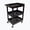 Black, variant on 24X18 PLASTIC UTLITY TUB CART- THREE SHELF BLACK